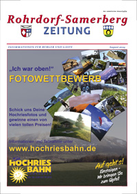 RSZ Rohrdorf-Samerberg ZEITUNG Ausgabe August 2009