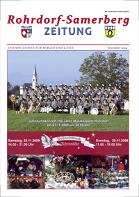 RSZ Rohrdorf-Samerberg ZEITUNG Ausgabe November 2009