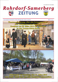 RSZ Rohrdorf-Samerberg ZEITUNG Ausgabe März 2013