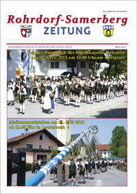 RSZ Rohrdorf-Samerberg ZEITUNG Ausgabe Mai 2013