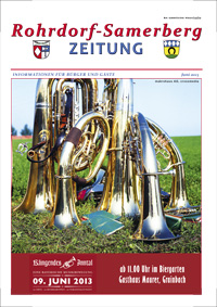 RSZ Rohrdorf-Samerberg ZEITUNG Ausgabe Juni 2013