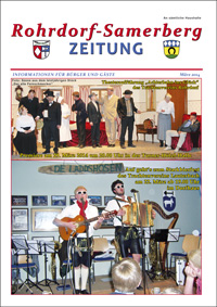 RSZ Rohrdorf-Samerberg ZEITUNG Ausgabe Maerz 2014