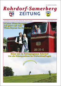 RSZ Rohrdorf-Samerberg ZEITUNG Ausgabe September 2014