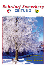 RSZ Rohrdorf-Samerberg ZEITUNG Ausgabe Dezember 2016