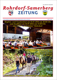 RSZ Rohrdorf-Samerberg ZEITUNG Ausgabe Juli 2016