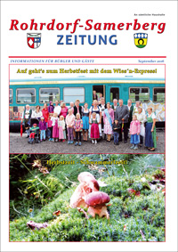 RSZ Rohrdorf-Samerberg ZEITUNG Ausgabe September 2016