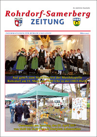 RSZ Rohrdorf-Samerberg ZEITUNG Ausgabe März 2017