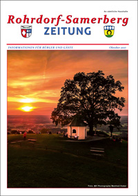 RSZ Rohrdorf-Samerberg ZEITUNG Ausgabe Oktober 2017