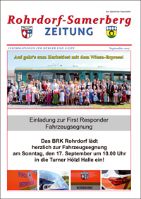RSZ Rohrdorf-Samerberg ZEITUNG Ausgabe September 2017