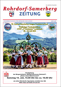 RSZ Rohrdorf-Samerberg ZEITUNG Ausgabe Juli 2018