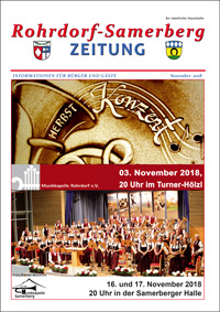 RSZ Rohrdorf-Samerberg ZEITUNG Ausgabe November 2018