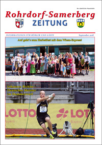 RSZ Rohrdorf-Samerberg ZEITUNG Ausgabe September 2018
