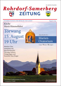 RSZ Rohrdorf-Samerberg ZEITUNG Ausgabe August 2019