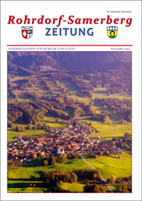 RSZ Rohrdorf-Samerberg ZEITUNG Ausgabe November 2021