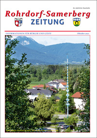 RSZ Rohrdorf-Samerberg ZEITUNG Ausgabe Oktober 2021