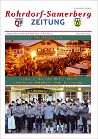 RSZ Rohrdorf-Samerberg ZEITUNG Ausgabe Dezember 2022