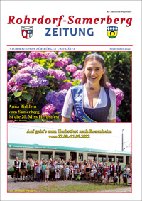 RSZ Rohrdorf-Samerberg ZEITUNG Ausgabe September 2022